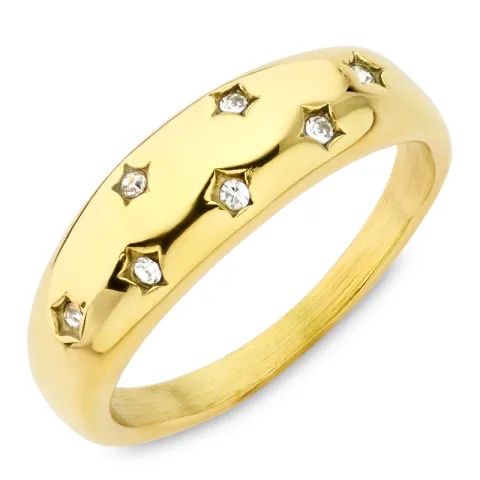 Wasserfest Stern Ring aus vergoldetem Edelstahl - OCEANA