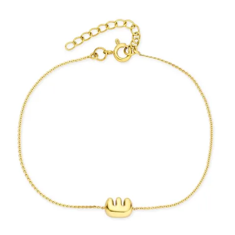 Wasserfest buchstab e Armband aus vergoldetem Stahl - OCEANA