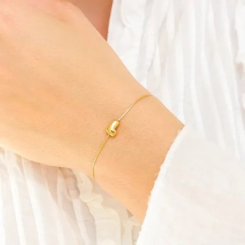 Wasserfest buchstab l Armband aus vergoldetem Stahl - OCEANA