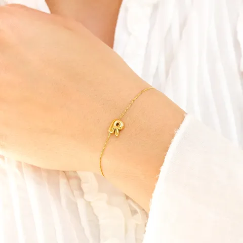 Wasserfest buchstab r Armband aus vergoldetem Stahl - OCEANA