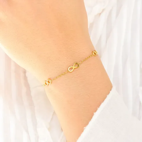 Wasserfest infinity Armband aus vergoldetem Stahl - OCEANA