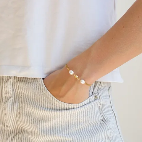 Wasserfest Armband aus vergoldetem Stahl - OCEANA