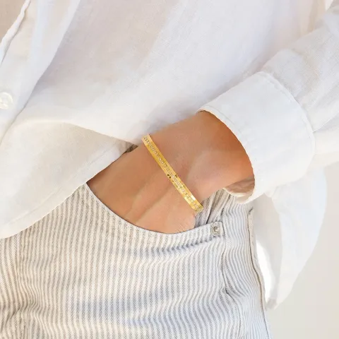 Wasserfest Armreif aus vergoldetem Stahl - OCEANA