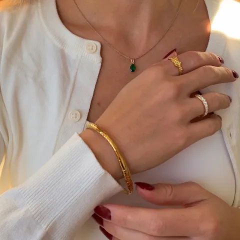 Wasserfest Armreif aus vergoldetem Stahl - OCEANA