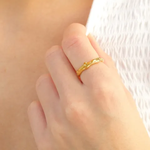 Wasserfest Ring aus vergoldetem Stahl - OCEANA
