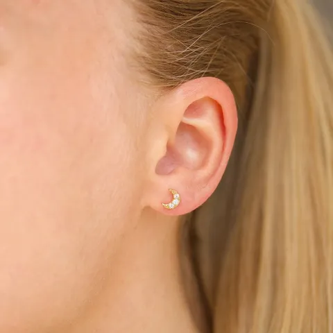Wasserfester Mond helix piercing in vergoldetem Stahl - OCEANA
