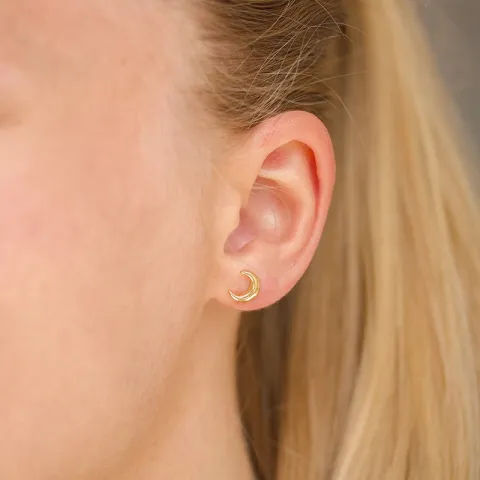 Wasserfester Mond helix piercing in vergoldetem Stahl - OCEANA