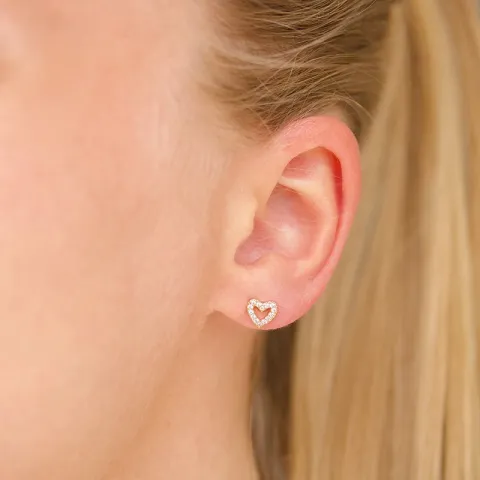 Wasserfester Herz helix piercing in vergoldetem Stahl - OCEANA
