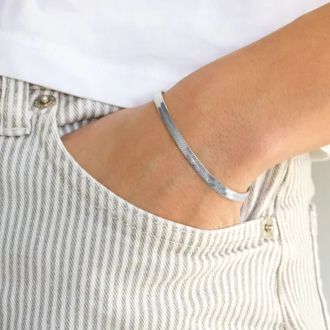 Wasserfest Armband aus Stahl 16 + 5 cm x 4,0 mm  - OCEANA