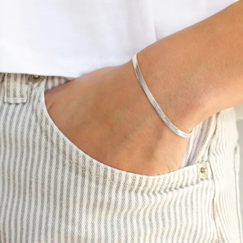 Wasserfest Armband aus Stahl 16 + 5 cm x 3,0 mm  - OCEANA