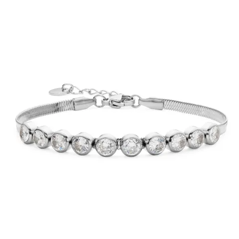 Wasserfest Zirkon Armband aus Stahl - OCEANA