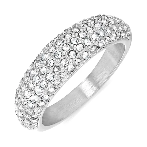 Wasserfest Zirkon Ring aus Stahl - OCEANA