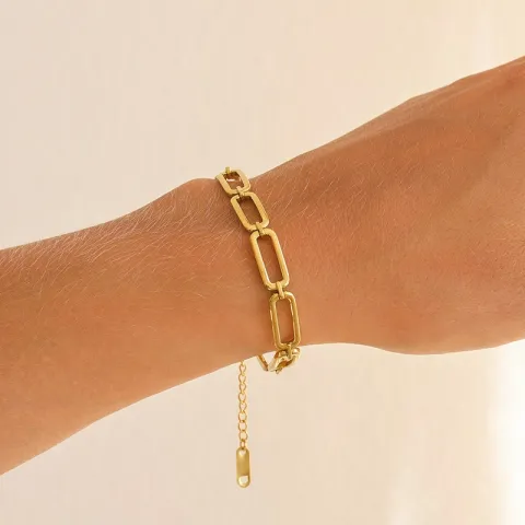 Wasserfest Armband aus vergoldetem Edelstahl 16 + 5 cm x 7,0 mm  - OCEANA