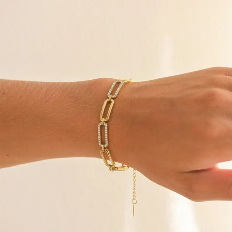 Wasserfest Armband aus vergoldetem Edelstahl 16 + 5 cm x 7,0 mm  - OCEANA