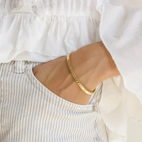 Wasserfest Armreif aus vergoldetem Edelstahl  x 4,0 mm  - OCEANA