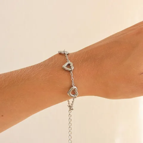 Wasserfest Herz Armband aus Stahl 16 + 4 cm x 11,0 mm  - OCEANA
