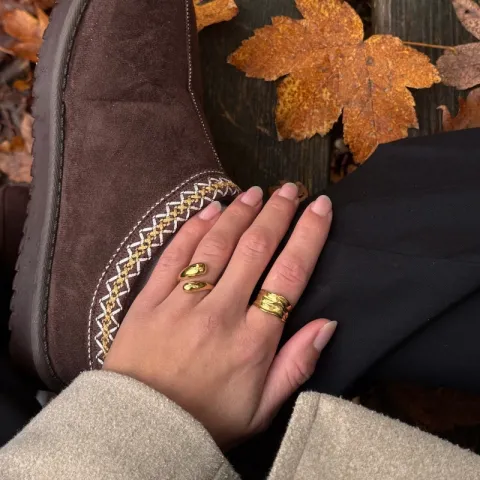 Wasserfest Ring aus vergoldetem Edelstahl - OCEANA