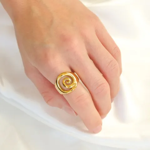 Wasserfest Ring aus vergoldetem Edelstahl - OCEANA