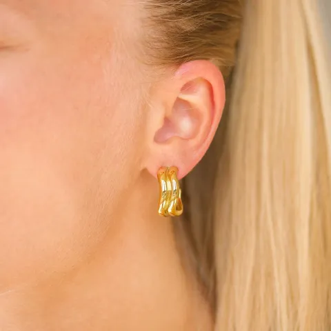 Wasserfester Ohrringe in vergoldetem Stahl - OCEANA