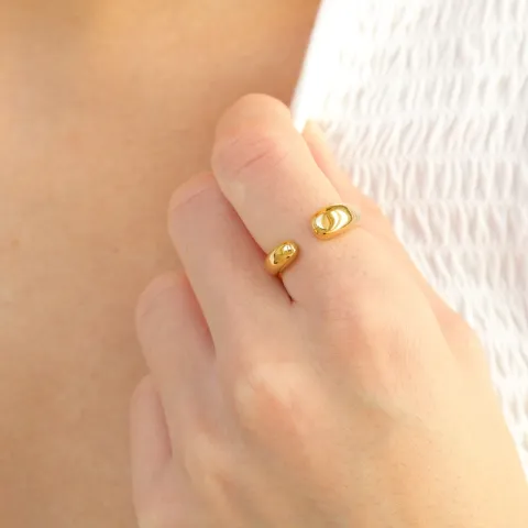 Wasserfest Ring aus vergoldetem Stahl - OCEANA