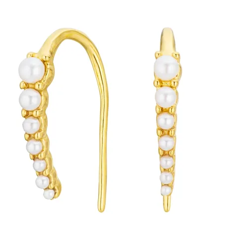 Wasserfester Perle Ohrringe in vergoldetem Stahl - OCEANA