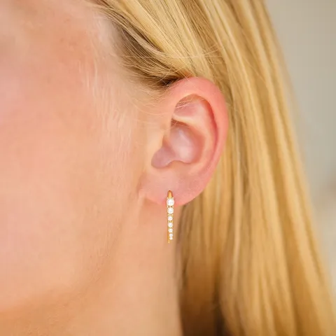 Wasserfester Perle Ohrringe in vergoldetem Stahl - OCEANA