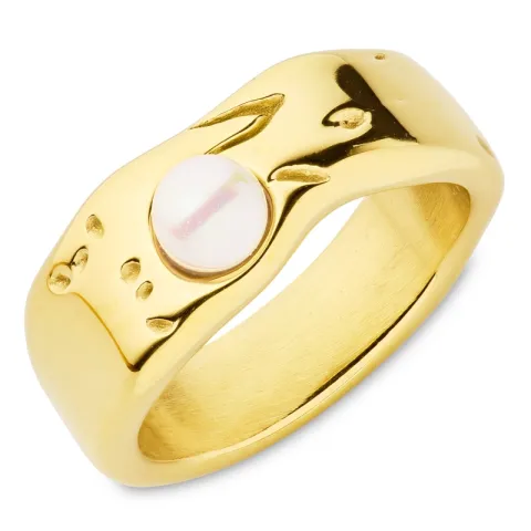 Wasserfest Ring aus vergoldetem Edelstahl - OCEANA