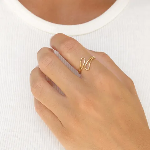 Wasserfest Ring aus vergoldetem Edelstahl - OCEANA