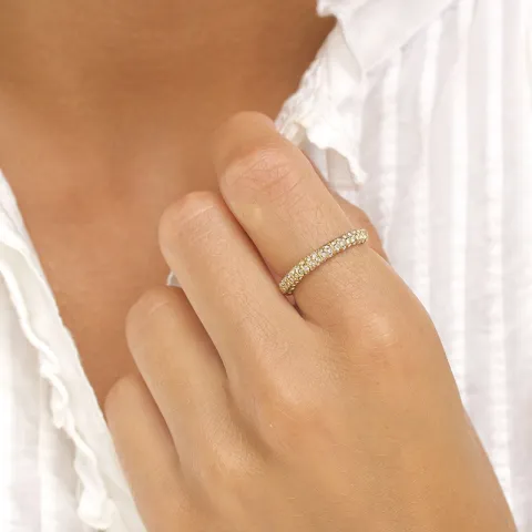 Wasserfest Zirkon Ring aus vergoldetem Edelstahl - OCEANA