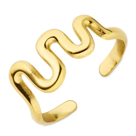 Wasserfest justierbar Ring aus vergoldetem Edelstahl - OCEANA