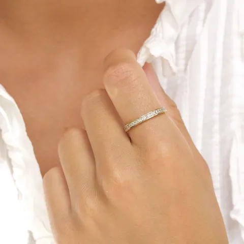 Wasserfest Zirkon Ring aus vergoldetem Stahl - OCEANA