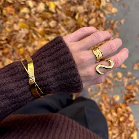 Wasserfest Ring aus vergoldetem Edelstahl - OCEANA