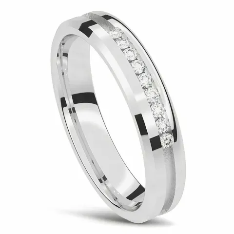 Damenring aus 14 Karat Weißgold 0,001 ct