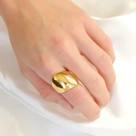 Wasserfest Ring aus vergoldetem Stahl - OCEANA