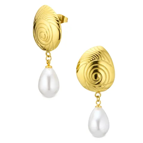 Wasserfester Ohrringe in vergoldetem Stahl - OCEANA