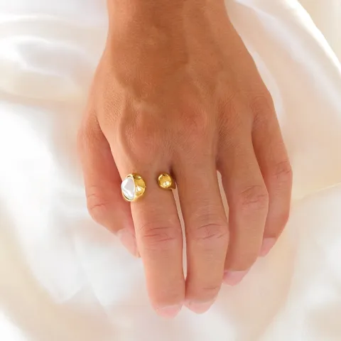 Wasserfest Ring aus vergoldetem Edelstahl - OCEANA