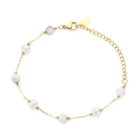 Wasserfest Perle Armband aus vergoldetem Stahl - OCEANA