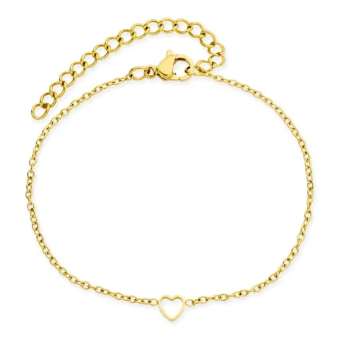 Wasserfest Herz Armband aus vergoldetem Stahl - OCEANA