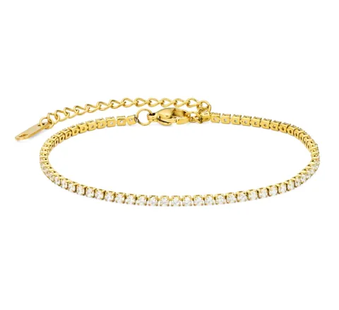 Wasserfest Zirkon Armband aus vergoldetem Stahl - OCEANA