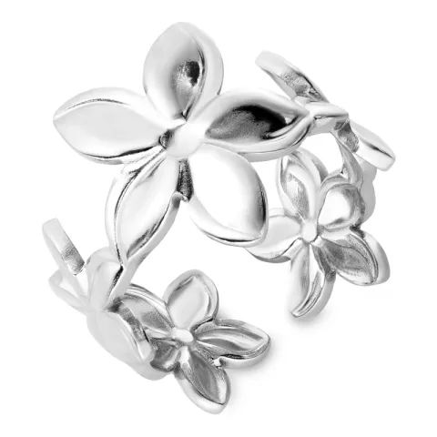 Wasserfest Blumen Ring aus Stahl - OCEANA