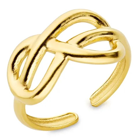 Wasserfest infinity Ring aus vergoldetem Edelstahl - OCEANA