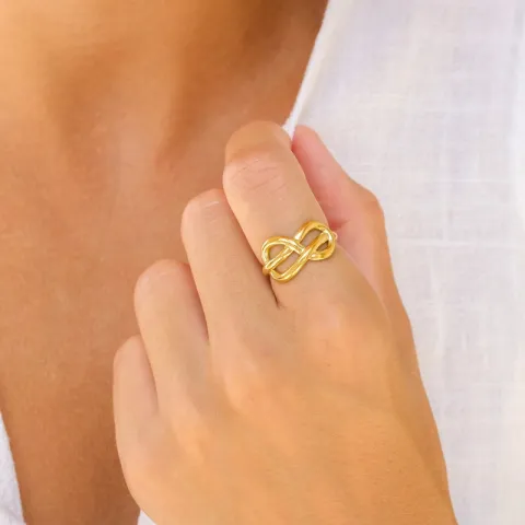Wasserfest infinity Ring aus vergoldetem Edelstahl - OCEANA