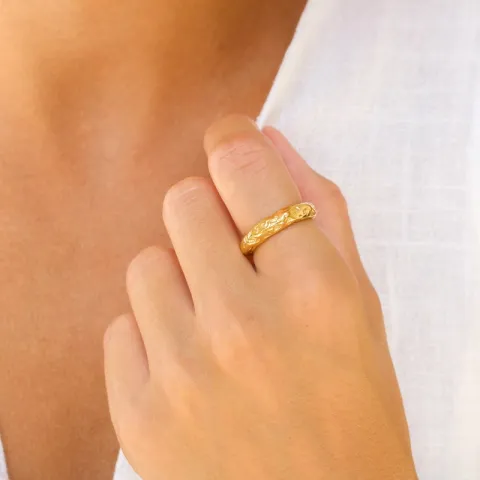 Wasserfest Ring aus vergoldetem Edelstahl - OCEANA