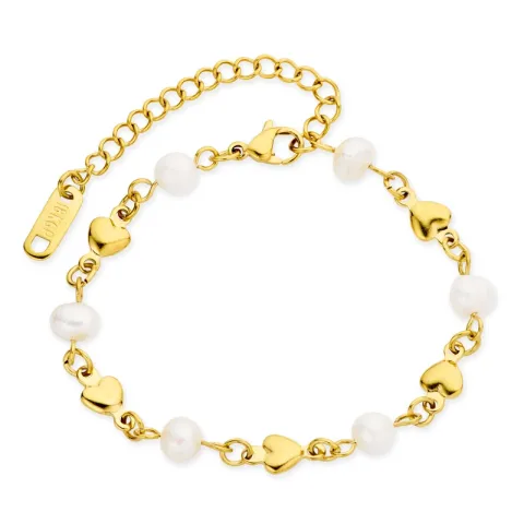 Wasserfest Herz Armband aus vergoldetem Stahl - OCEANA