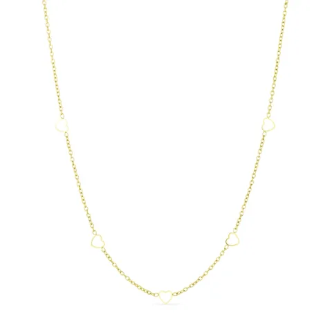 Wasserfest Herz Halskette aus vergoldetem Stahl - OCEANA