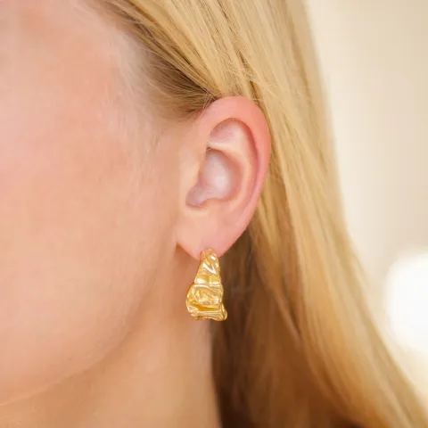 Wasserfester Halbkreolen in vergoldetem Stahl - OCEANA