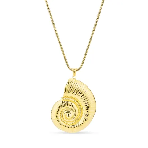 Wasserfest Muschel Halskette aus vergoldetem Stahl - OCEANA