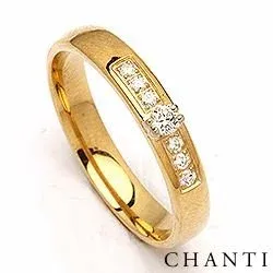 Brillant Trauring aus 9 Karat Gold 0,189 ct