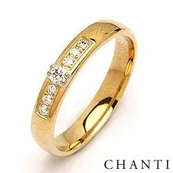 Brillant Trauring aus 9 Karat Gold 0,189 ct