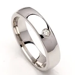 Trauring in Silber 0,05 ct